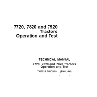 JOHN DEERE 7210, 7410, AND 7510 2WD OR MFWD TRACTORS DIAGNOSTIC, OPERATION & TESTS TECHNICAL MANUAL