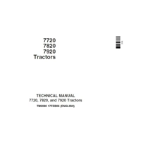 JOHN DEERE 7720, 7820 AND 7920 TRACTORS REPAIR TECHNICAL MANUAL (TM2080) SD