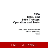 JOHN DEERE 8560, 8760, 8960 TRACTORS OPERATION AND TESTS TECHNICAL MANUAL (TM1434) SD