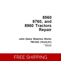 JOHN DEERE 8560, 8760, 8960 TRACTORS REPAIR TECHNICAL MANUAL (TM1433) SD