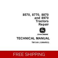 JOHN DEERE 8570, 8770, 8870, 8970 TRACTORS REPAIR TECHNICAL MANUAL (TM1549) SD