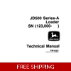JOHN DEERE JD500 SERIES-A LOADER TECHNICAL MANUAL (TM1025)