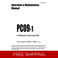 KOMATSU 01 PC09-1 WORKSHOP AND OPERATIONS MAINTENANCE MANUALS SET OF 2 MANUALS
