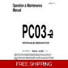 KOMATSU PC03-2 WORKSHOP OPERATORS AND MAINTENANCE MANUAL SET OF 2 MANUALS