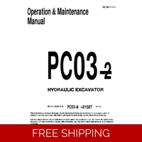 KOMATSU PC03-2 WORKSHOP OPERATORS AND MAINTENANCE MANUAL SET OF 2 MANUALS