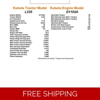 KUBOTA ENGINES SPECIFICATIONS MANUAL