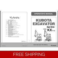 KUBOTA EXCAVATOR KX71 SERIES OPERATORS MANUAL