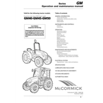 MCCORMICK GM 40 45 50 SERIES TRACTORS OPERATORS MANUAL MCCORMICK GM 40 45 50 SERIES TRACTORS OPERATORS MANUAL