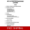 MASSEY FERGUSON 50 TRACTOR BACKHOE LOADER WORKSHOP MANUAL
