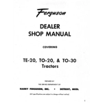 MASSEY FERGUSON TE20 TO TE30 ALL MODELS DEALERS SERVICE WORKSHOP MANUAL