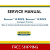 NEW HOLLAND BOOMER 30 ROPS , BOOMER 35 ROPS COMPACT TRACTOR SERVICE REPAIR MANUAL