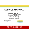 NEW HOLLAND BOOMER 46D CVT, BOOMER 54D CVT TIER 4B (FINAL) COMPACT TRACTOR SERVICE REPAIR MANUAL