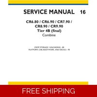 NEW HOLLAND CR6.80, CR6.90, CR7.90, CR8.90, CR9.90 COMBINE HARVESTER SERVICE REPAIR 3 SECTIONS MANUA