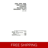 JOHN DEERE COMBINE 2254 TO 2266 SERIES WORKSHOP MANUAL