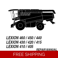 CLAAS LEXION 460, 450, 440, 430, 420, 415, 410, 405 SERVICE REPAIR MANUAL
