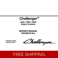 CHALLENGER 540C / 550C / 560C ROTARY COMBINE SERVICE REPAIR MANUAL