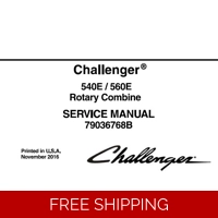 CHALLENGER 540E / 560E ROTARY COMBINE SERVICE REPAIR MANUAL