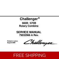 CHALLENGER 660B / 670B ROTARY COMBINE SERVICE REPAIR MANUAL