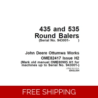 JOHN DEERE 435 AND 535 ROUND BALERS (SERIAL NO. 943001- ) OPERATOR’S MANUAL