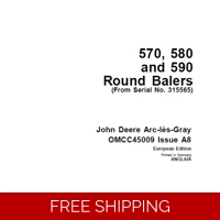 JOHN DEERE 570 , 580 AND 590 ROUND BALERS (FROM SERIAL NO. 315565) OPERATOR’S MANUAL