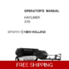 NEW HOLLAND 376 BALER OPERATORS AND SERVICE MANUAL
