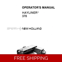 NEW HOLLAND 378 BALER OPERATORS AND SERVICE MANUAL