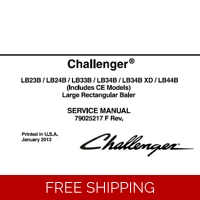 CHALLENGER LB23B, LB24B, LB33B, LB34B, LB34B XD, LB44B (INCLUDES CE MODELS) LARGE RECTANGULAR BALER