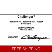 CHALLENGER RB453, RB463, RB563, RB463A, RB563A ROUND BALER SERVICE REPAIR MANUAL