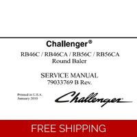 CHALLENGER RB46C, RB46CA, RB56C, RB56CA ROUND BALER SERVICE REPAIR MANUAL