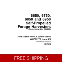 JOHN DEERE 6650, 6750, 6850 AND 6950 SELF-PROPELLED FORAGE HARVESTERS (SN 504341-) OPERATOR’S MANUAL