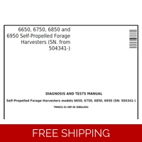 JOHN DEERE 6650, 6750, 6850 AND 6950 SELF-PROPELLED FORAGE HARVESTERS OPERATOR’S MANUAL