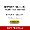 NEW HOLLAND E40.2SR, E50.2SR MINI CRAWLER EXCAVATORS SERVICE REPAIR MANUAL