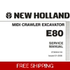 NEW HOLLAND E80 MIDI CRAWLER EXCAVATOR SERVICE REPAIR MANUAL