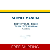 NEW HOLLAND TC4.90, TC5.70, TC5.80, TC5.90, TC5.90 HILLSIDE COMBINES SERVICE REPAIR MANUAL SD