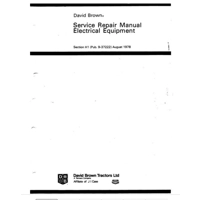 David Brown General Electrical System Manual