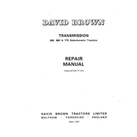 David Brown Transmission 6-12 selectamatic 990 880 770 Manual