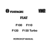 FIAT FIATAGRI F100, F110, F120, F130 TURBO TRACTORS WORKSHOP MANUAL