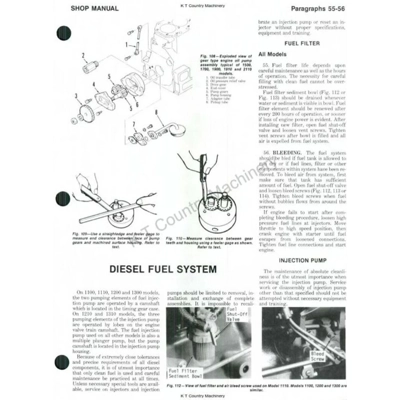 FORD 1100 TO 2110 TRACTORS TMM WORKSHOP MANUAL