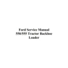 FORD 550 555 BACKHOE WORKSHOP MANUAL
