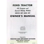 FORD 601 801 OPERATORS MANUAL