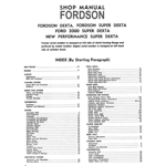 FORDSON DEXTER SUPER DEXTER 2000 SUPER DEXTER PERFORMANCE DEXTER TMM WORKSHOP