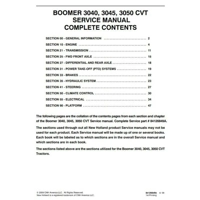 NEW HOLLAND BOOMER 3040 3045 3050 CVT WORKSHOP MANUAL