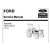 FORD NEW HOLLAND 1910 , 2110 TRACTORS SERVICE REPAIR MANUAL SD