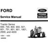 FORD NEW HOLLAND 600, 700, 800, 900, 501, 601, 701, 801, 801, 1801, 2000 AND 4000 TRACTOR (1954-1964
