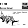 FORD NEW HOLLAND 6500, 7500 TRACTOR LOADER BACKHOE SERVICE REPAIR MANUAL