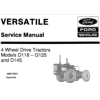 FORD NEW HOLLAND A-62, A-64 AND A-66 WHEEL LOADERS SERVICE REPAIR MANUAL