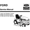 FORD NEW HOLLAND GT65 , GT75 DIESEL & GT85 , GT95 GASOLINE TRACTORS SERVICE REPAIR MANUAL