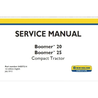 NEW HOLLAND BOOMER 20, BOOMER 25 COMPACT TRACTOR SERVICE REPAIR MANUAL