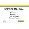 HOLLAND BOOMER 33 , BOOMER 37 TIER 4B (FINAL) COMPACT TRACTOR SERVICE REPAIR MANUAL