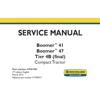 NEW HOLLAND BOOMER 41 , BOOMER 47 TIER 4B (FINAL) COMPACT TRACTOR SERVICE REPAIR MANUAL